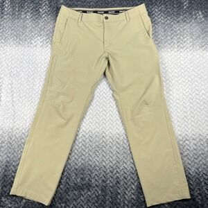 Hi-tech Pants Mens 34X30 Tan Cargo Zip Tech Performance Stretch Golf Chino Pants